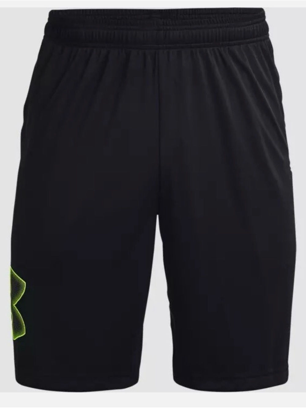 Men's Black Athletic Shorts with Neon Accent